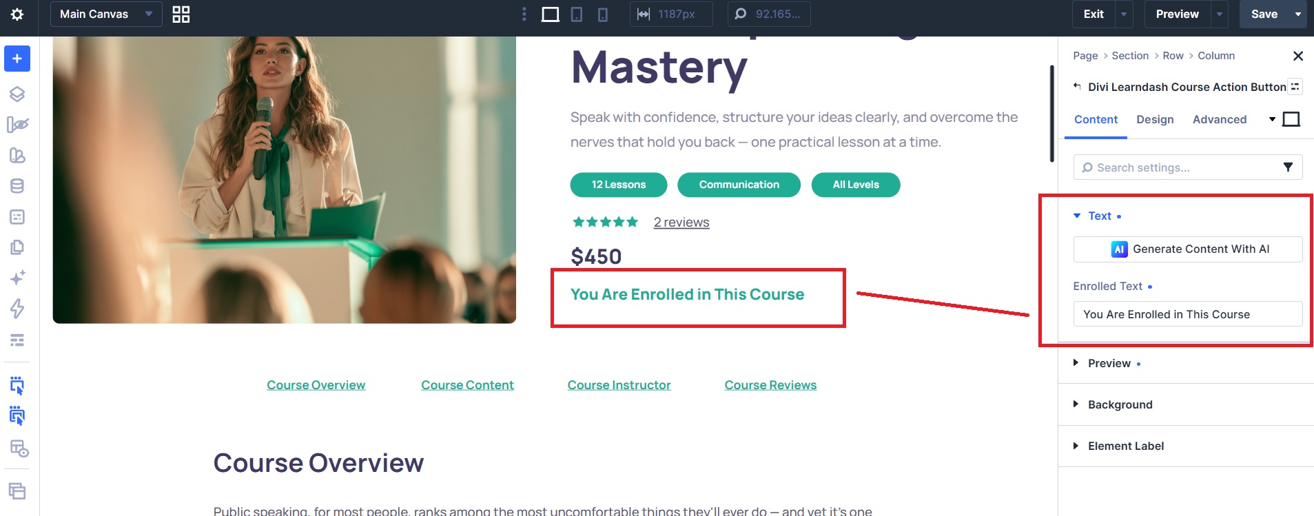Powdi Course Page Builder for LearnDash and Divi