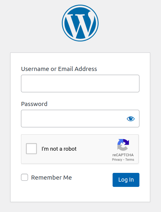 Login form CAPTCHA.