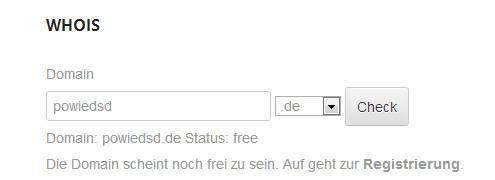 Powie&#039;s WHOIS Domain Check