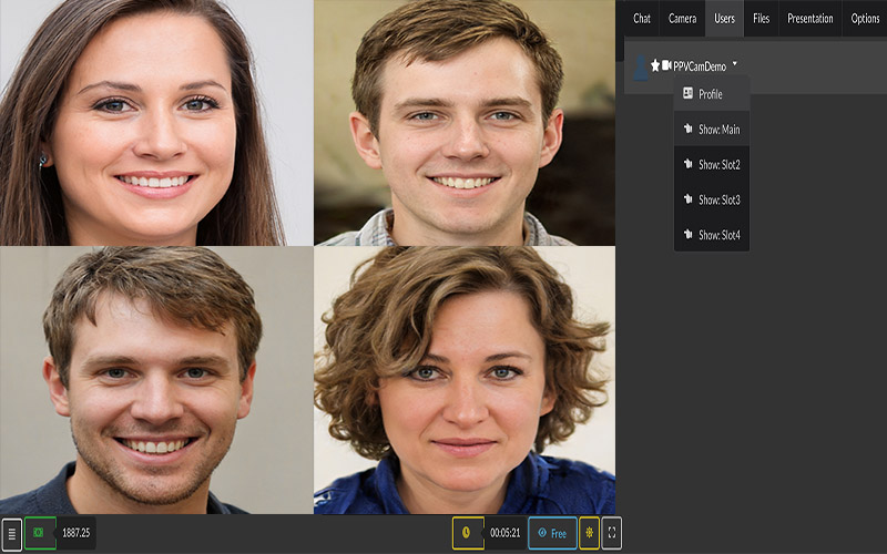HTML5 Video Conference - Split Screen