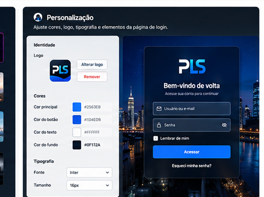 Color, typography, sizing, and visibility controls.
