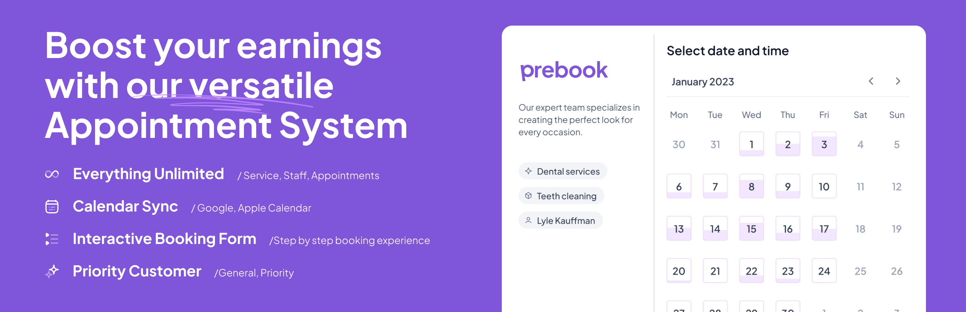 WordPress 外掛 PreBook– All-in-One Appointment Booking and Scheduling Solution 的封面圖片。
