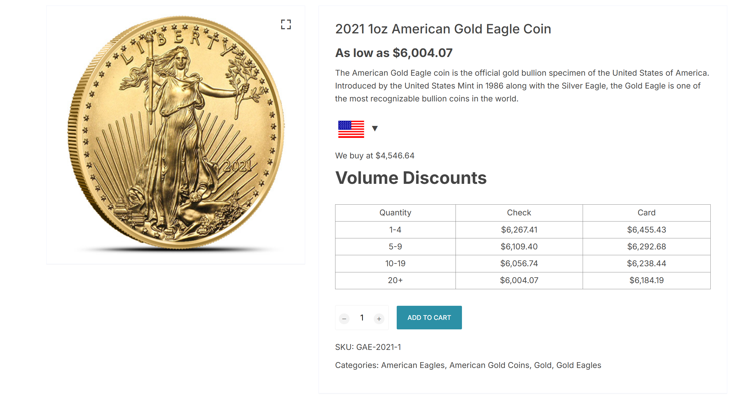 <strong>Live Product Pricing</strong> – Displays real-time, spot-based pricing on the WooCommerce product page, including the current buy price and tiered pricing table.