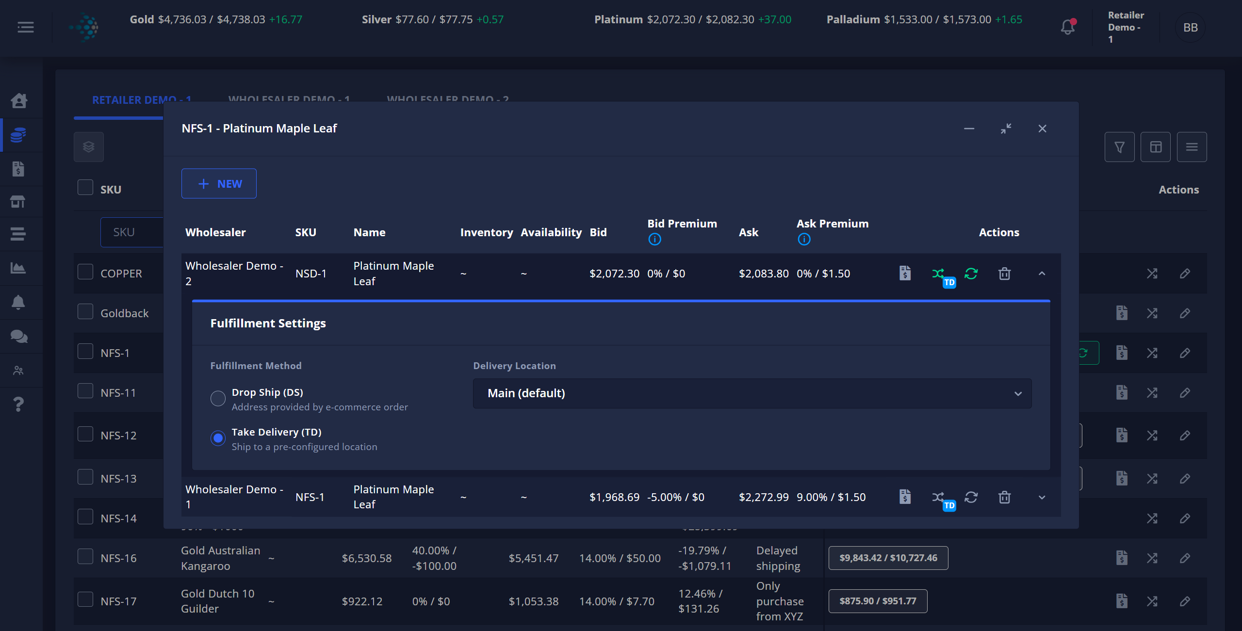 Precious Metals Automated Product Pricing – Pro