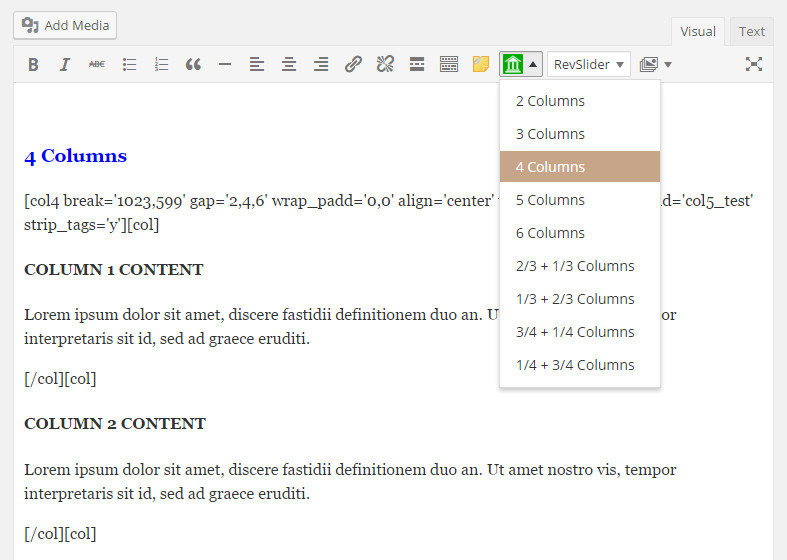 Precise Columns