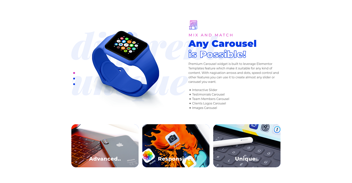 Premium Carousel Widget