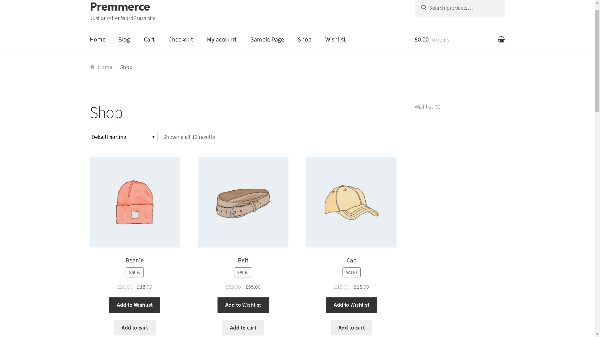 Displaying the ‘Add to Wishlist’ button