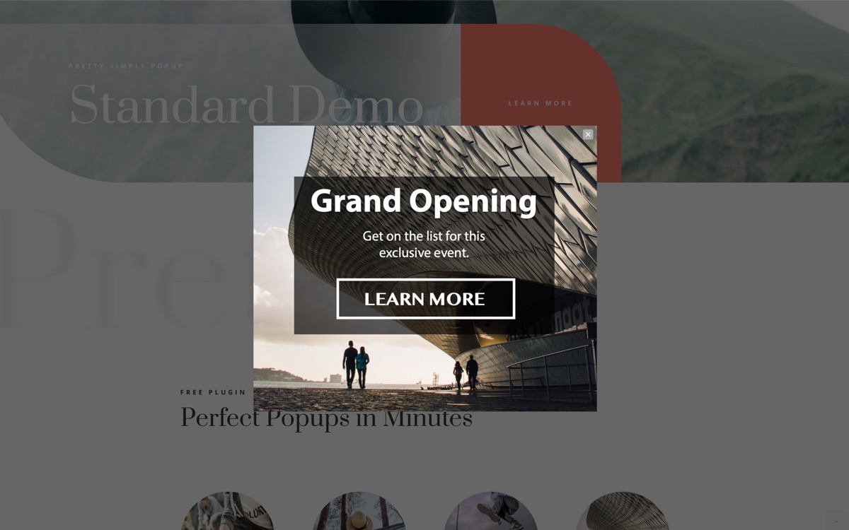 Image Popup Desktop Display - Standard