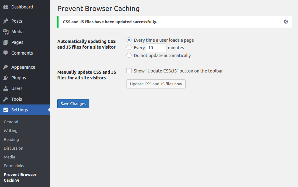 Prevent Browser Caching