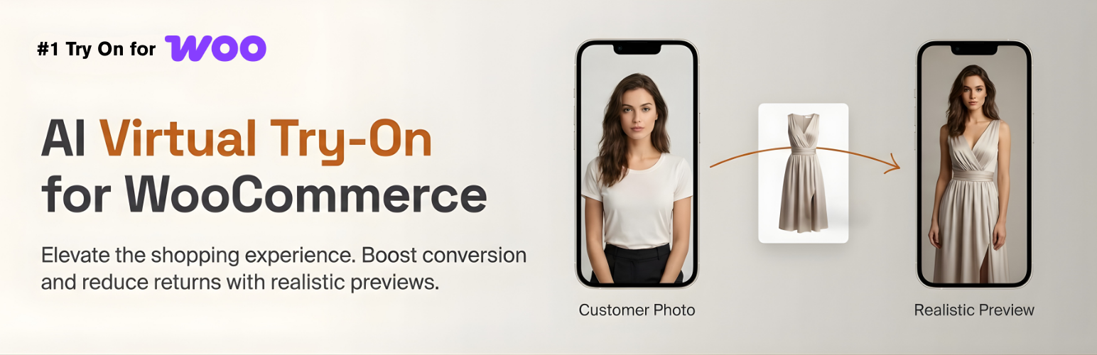 WordPress 外掛 Virtual Try-On for WooCommerce – Preview AI 的封面圖片。