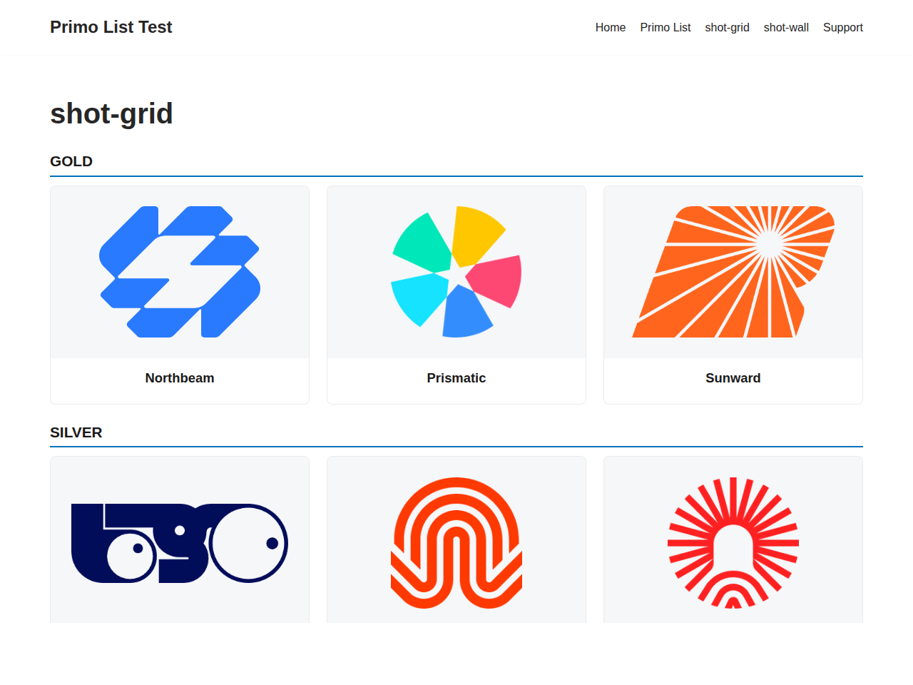 A sponsor grid grouped by tier.