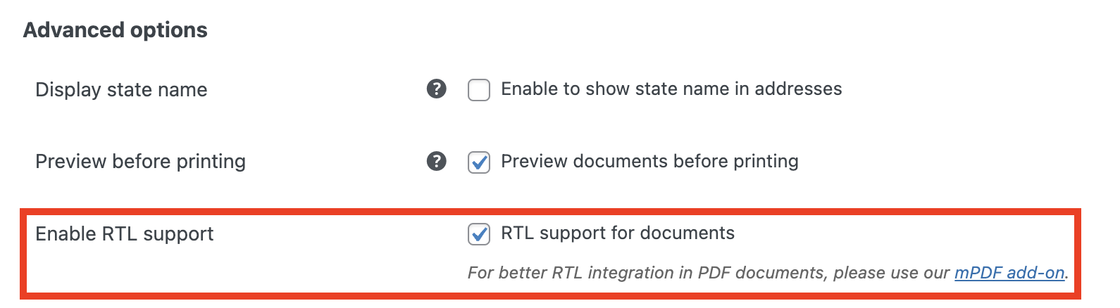 Support for RTL languages using Add-on