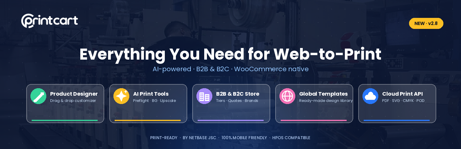 Printcart Store – Web to Print Product Designer for WooCommerce
