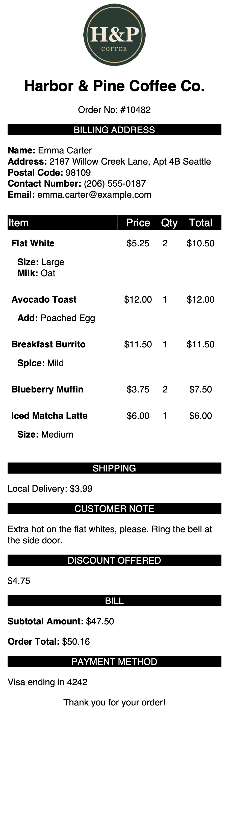 Delivery Slip (Printus Template Generator).