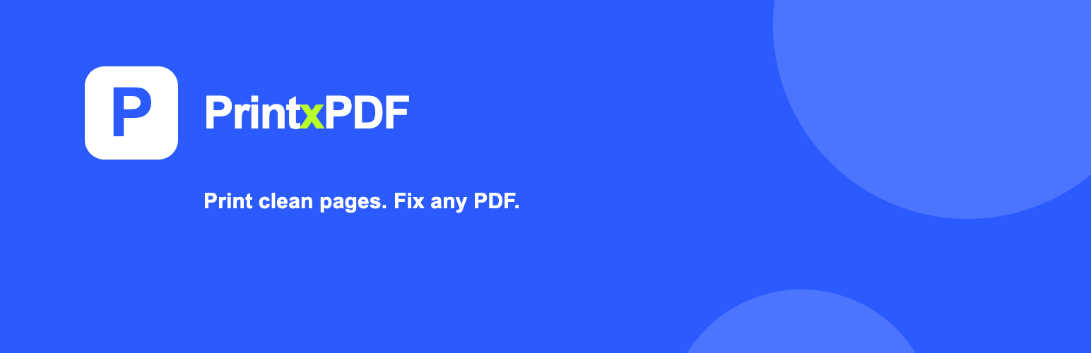 PrintxPDF Print &amp; PDF Button