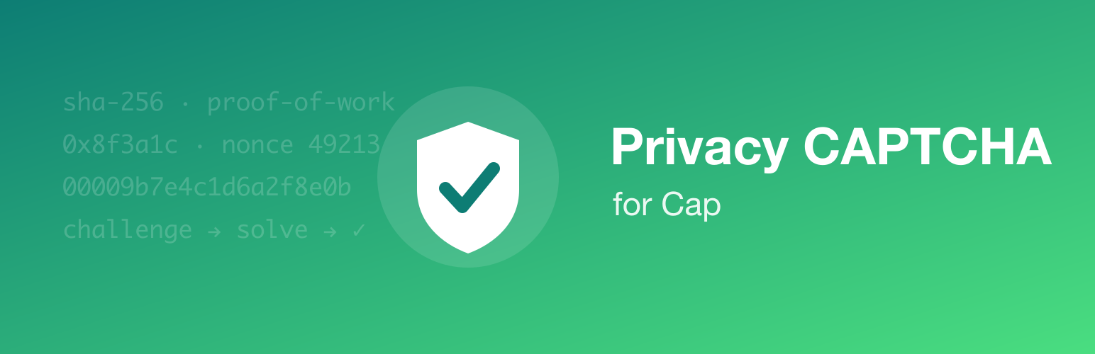 WordPress 外掛 Privacy CAPTCHA for Cap 的封面圖片