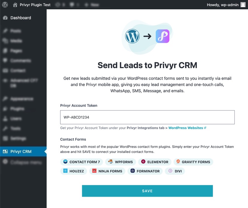 Privyr CRM – Instant Lead Alerts for Contact Forms - Screenshot 1