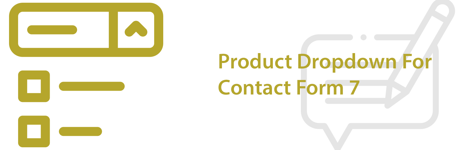 WordPress 外掛 Product Dropdown For Contact Form 7 的封面圖片。