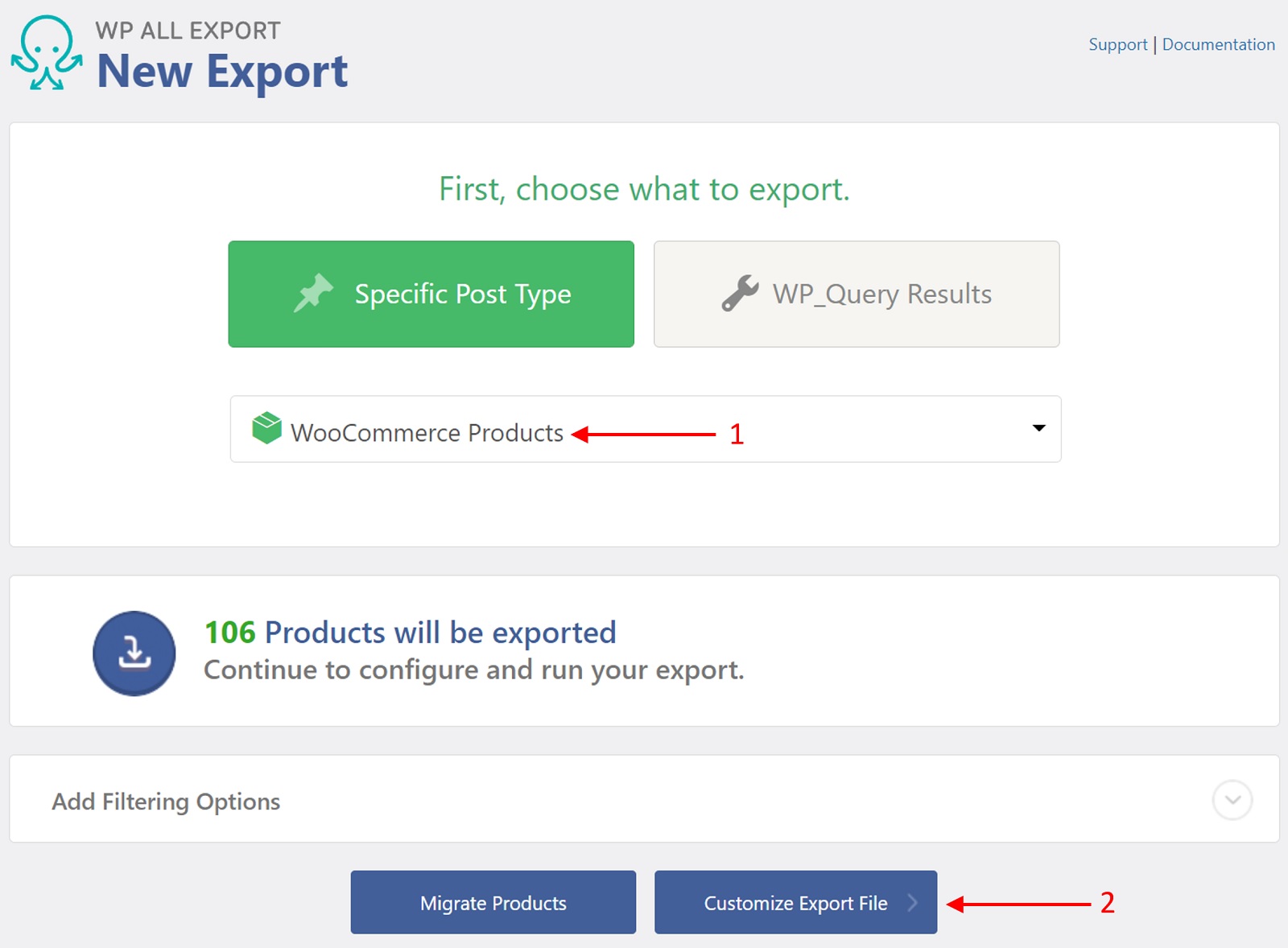 WooCommerce Export Products Other Section