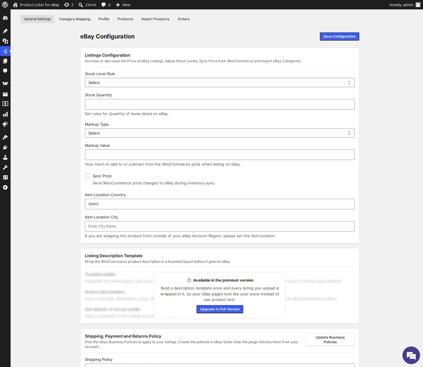 General Settings