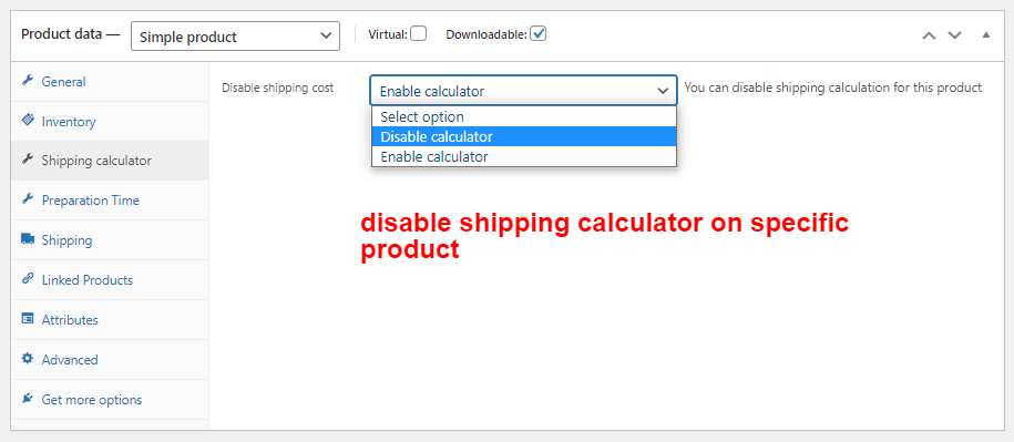 Product page shipping calculator for WooCommerce