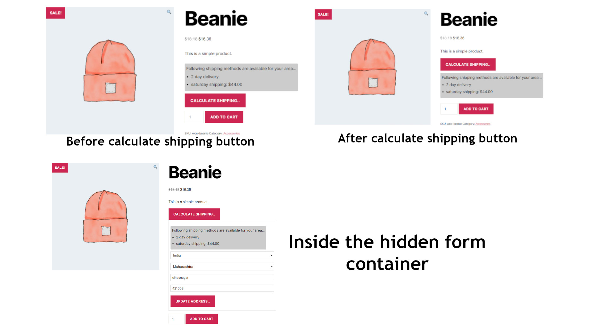 Product page shipping calculator for WooCommerce