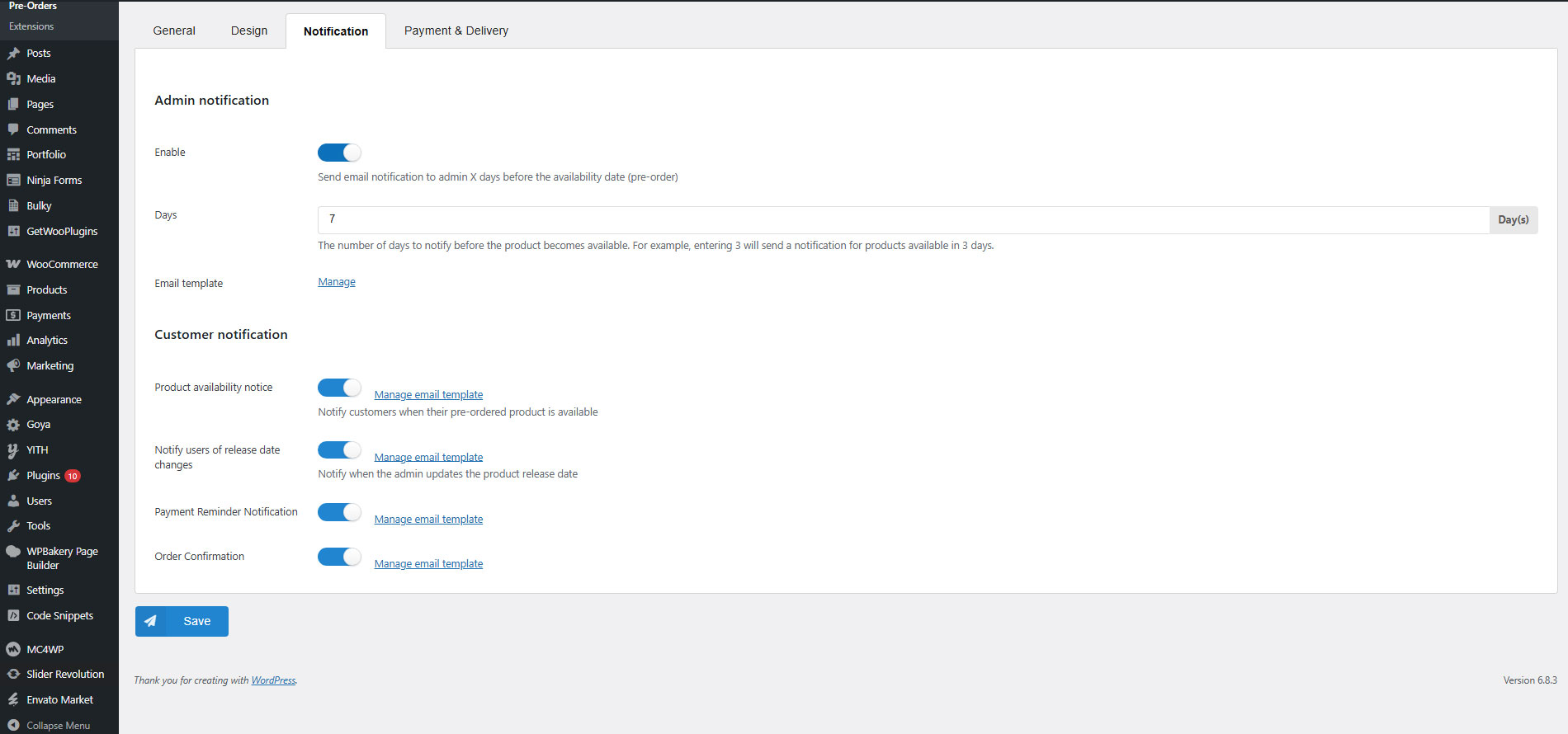 Setup Pre-order for simple product