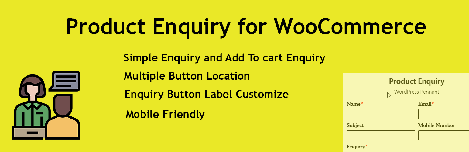 WordPress 外掛 Enquiry Cart For Woocommerce 的封面圖片。