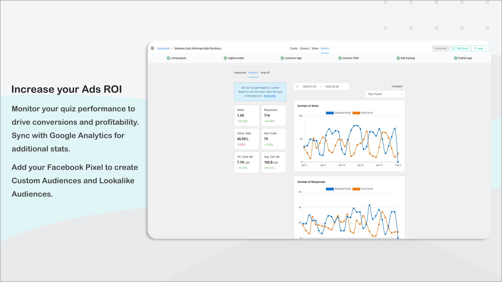 Review your quiz's responses and download the results as a CSV file.