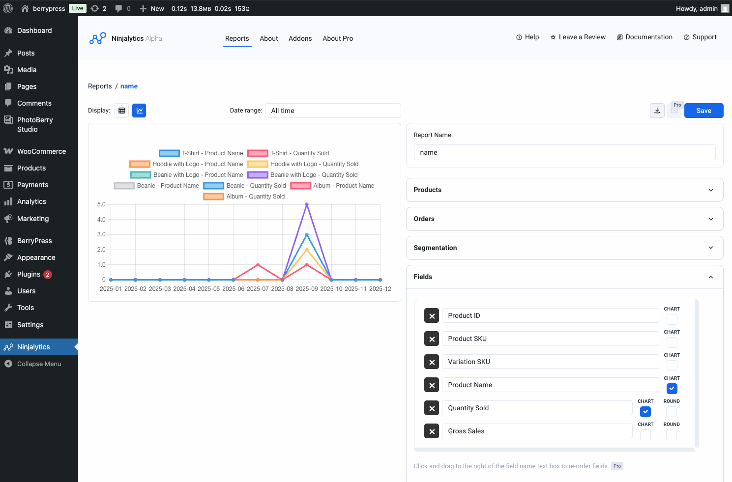 Ninjalytics (formerly Product Sales Report) - Screenshot 3