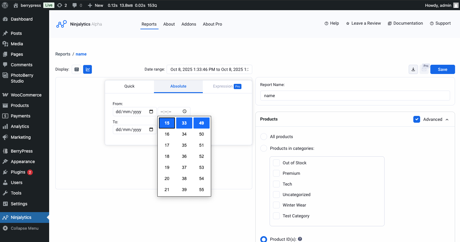 Ninjalytics (formerly Product Sales Report) - Screenshot 5