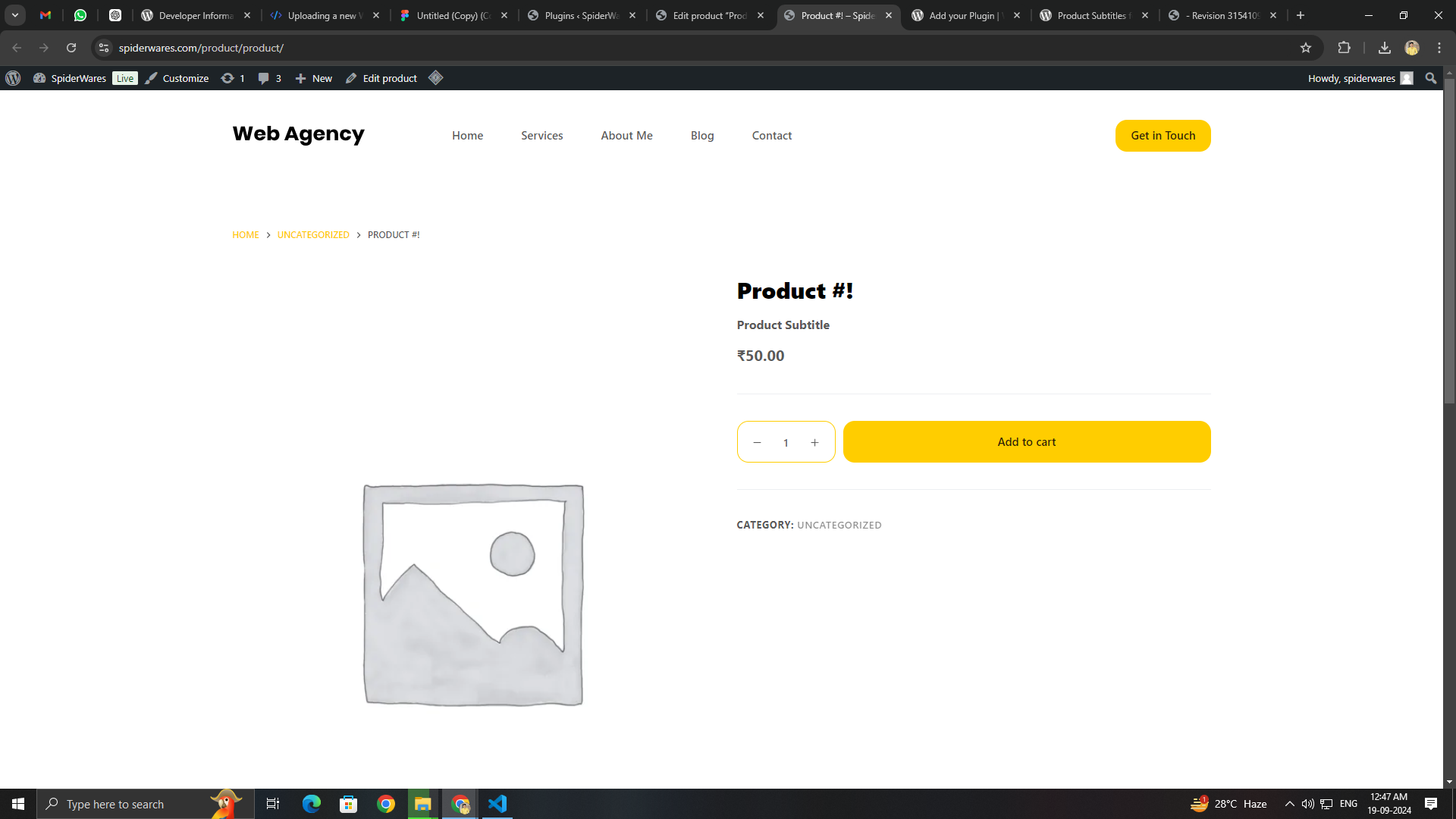 <strong>Single Product Page Subtitle</strong> – Subtitle displayed on a single product page.