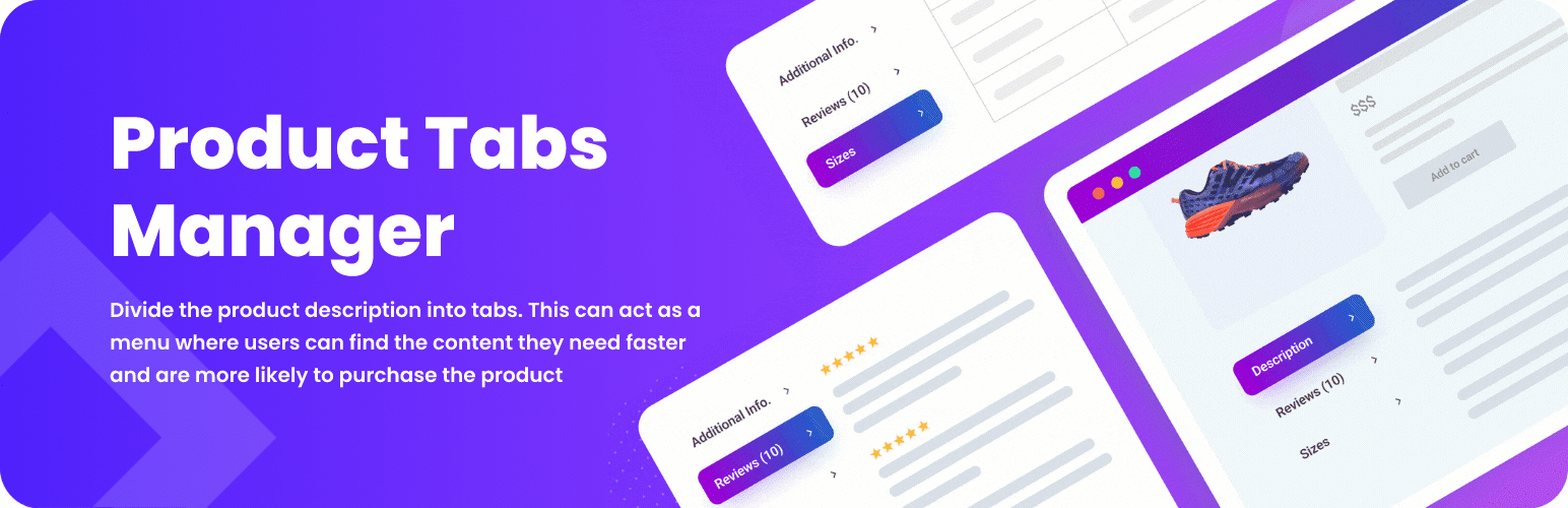 Product image for Product Tabs Manager for WooCommerce.