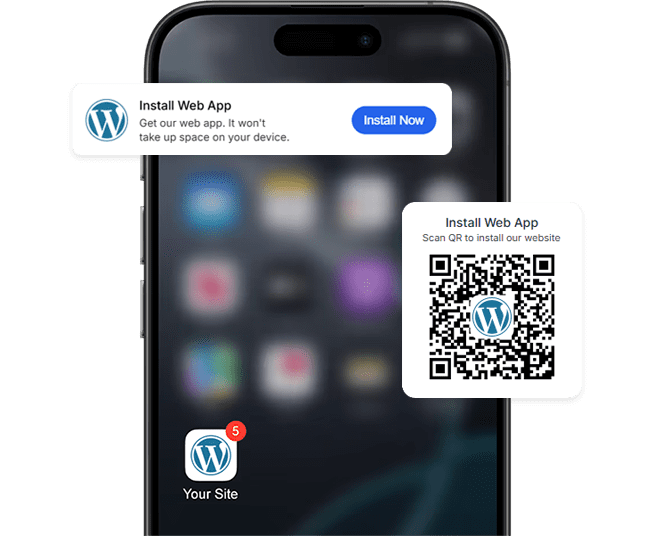 Add To Home Screen - Let users install your site on their home screens in seconds, giving it a true app-like experience.