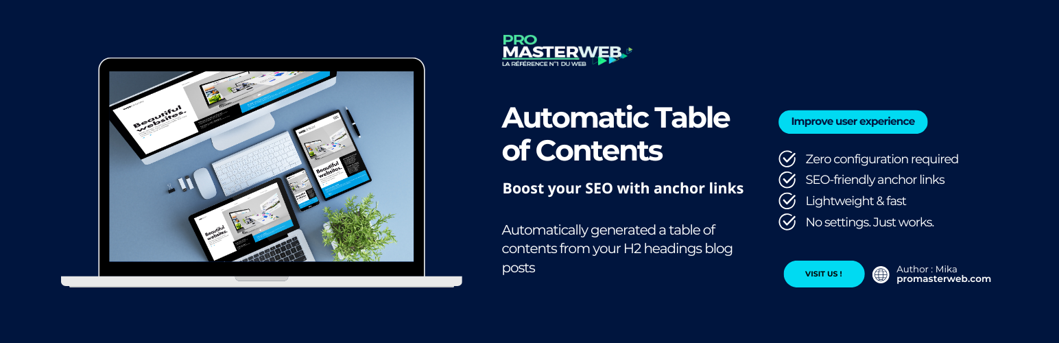 Promasterweb – Sommaire automatique