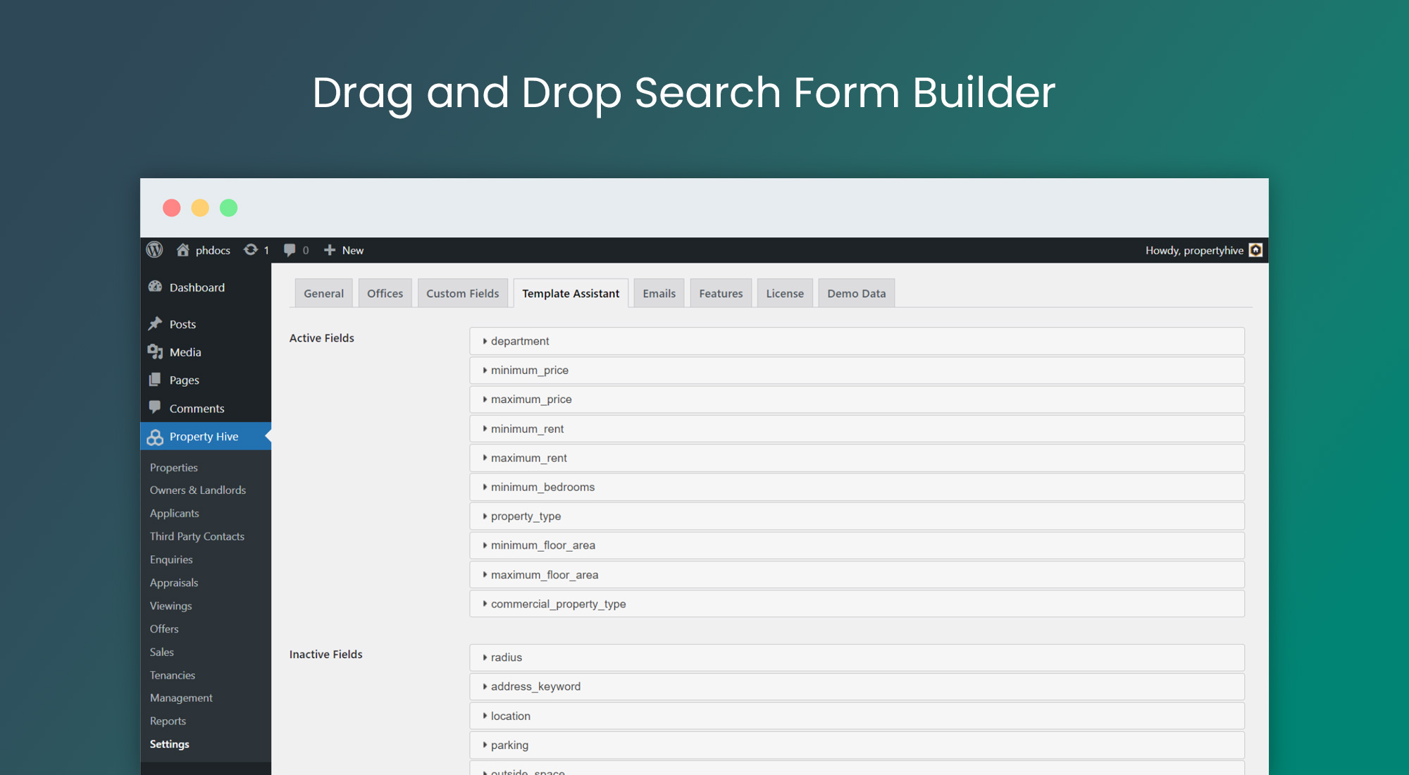 Build unlimited search forms with our drag-and-drag form builder