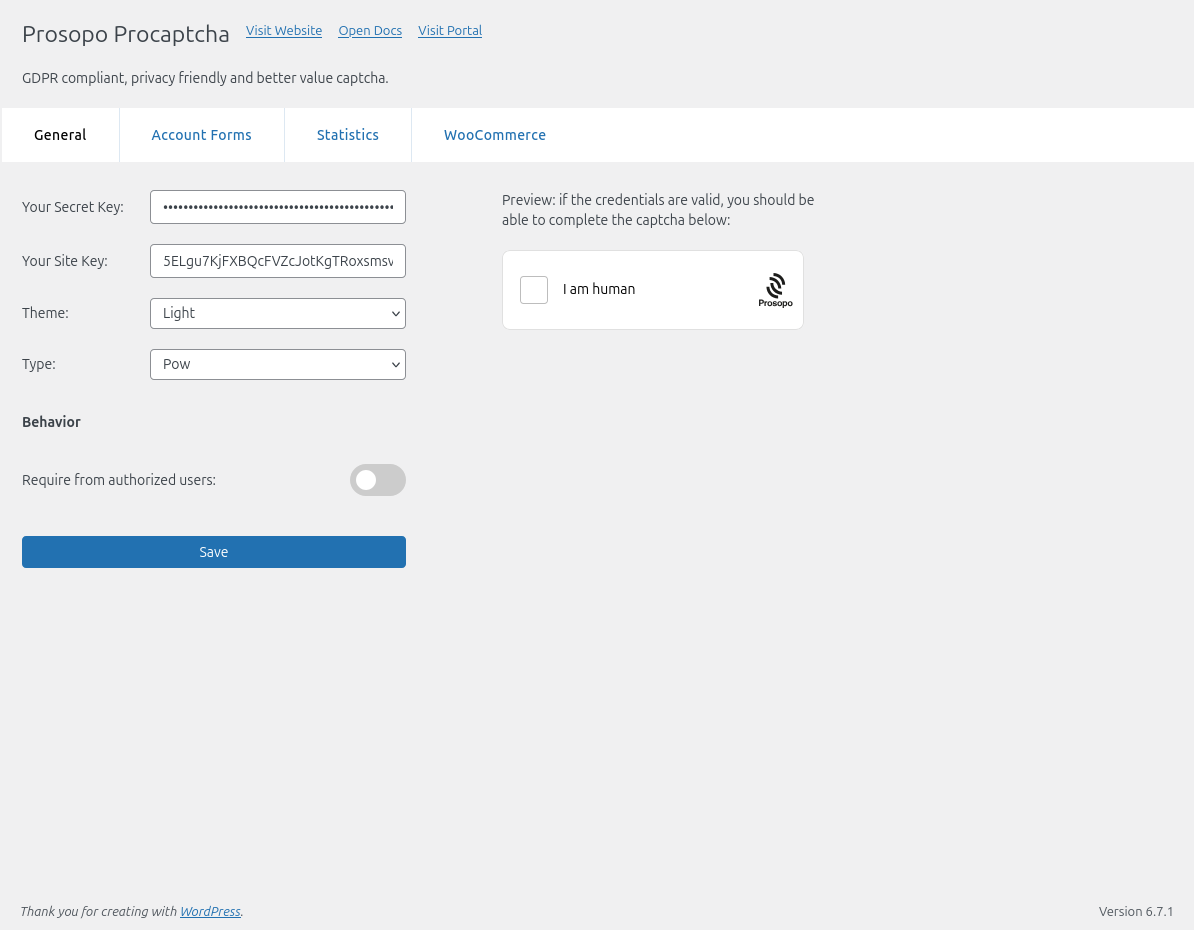 Customize the CAPTCHA appearance and behavior through the plugin settings.