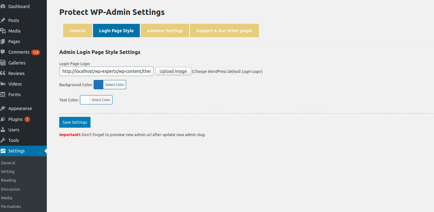 Login Customization