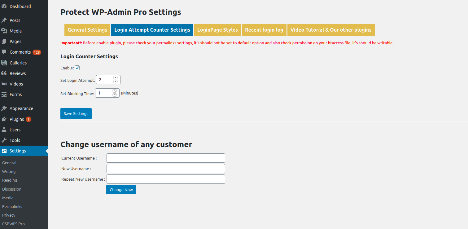 Protect WP Admin