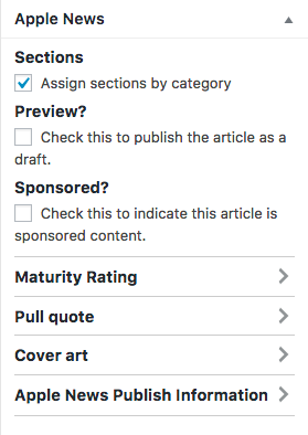 Manage posts in Apple News right from the post edit screen