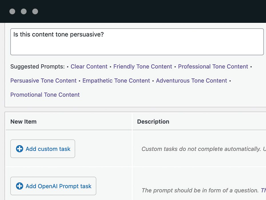 Feedback before publishing: If the writers don’t complete all the requirements, PublishPress Checklists will show them a message explaining what they need to do.