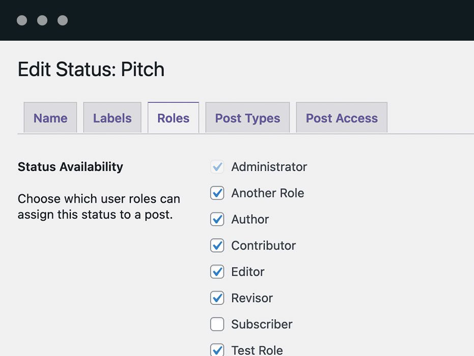 PublishPress Statuses allows you to customize which roles can assign posts to each status. You can give a user role the ability to move a post to just a single statuses. Or you can give a user role full access to your whole workflow.