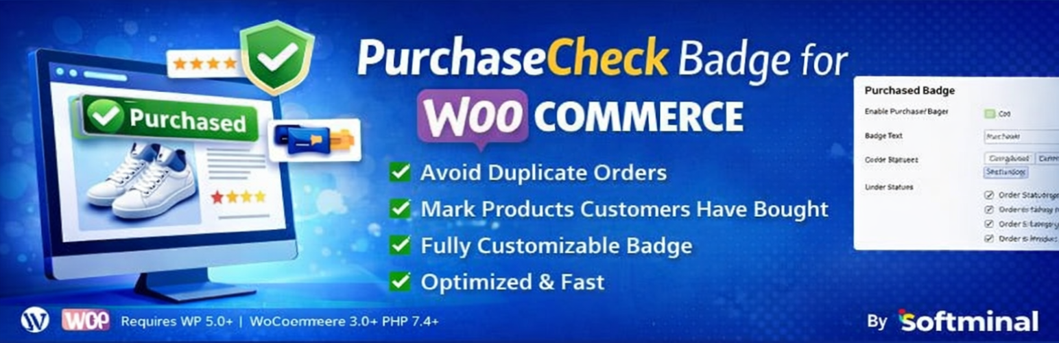 PurchaseCheck Badge for WooCommerce