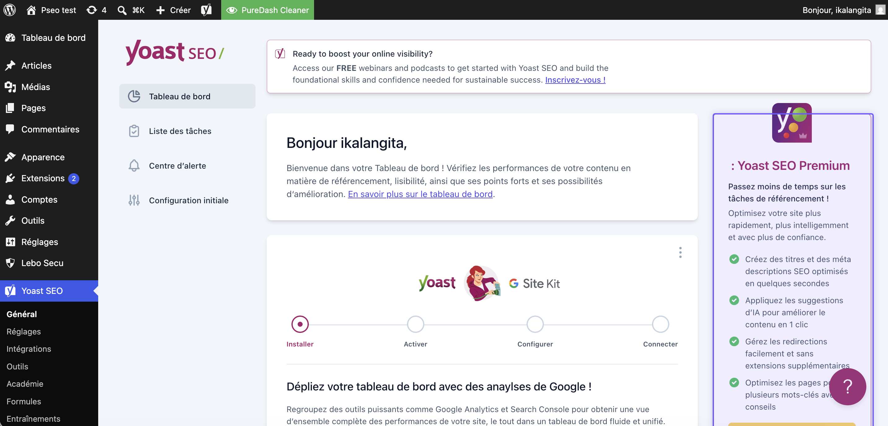 Zen Mode active: hover over any plugin element to highlight it in blue before hiding it.