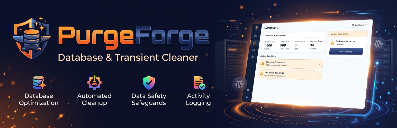 PurgeForge – Database & Transient Cleaner preview