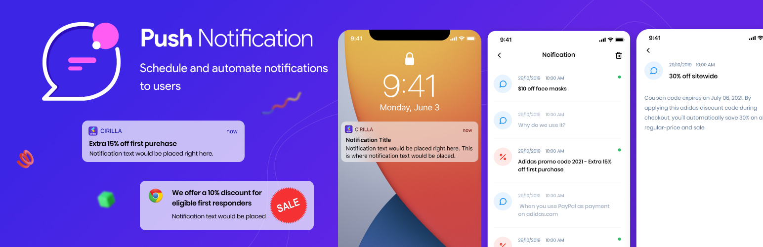 Push notification for Mobile and Web app
