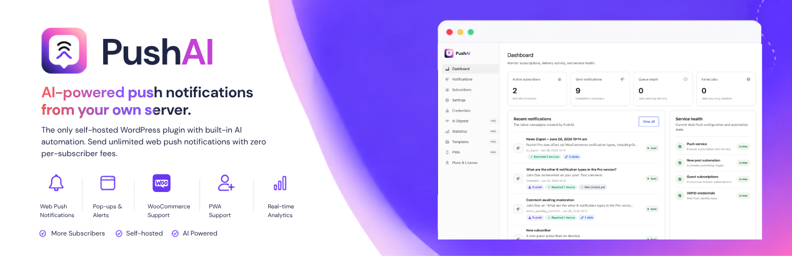 PushAI – Self-Hosted Web Push Notifications