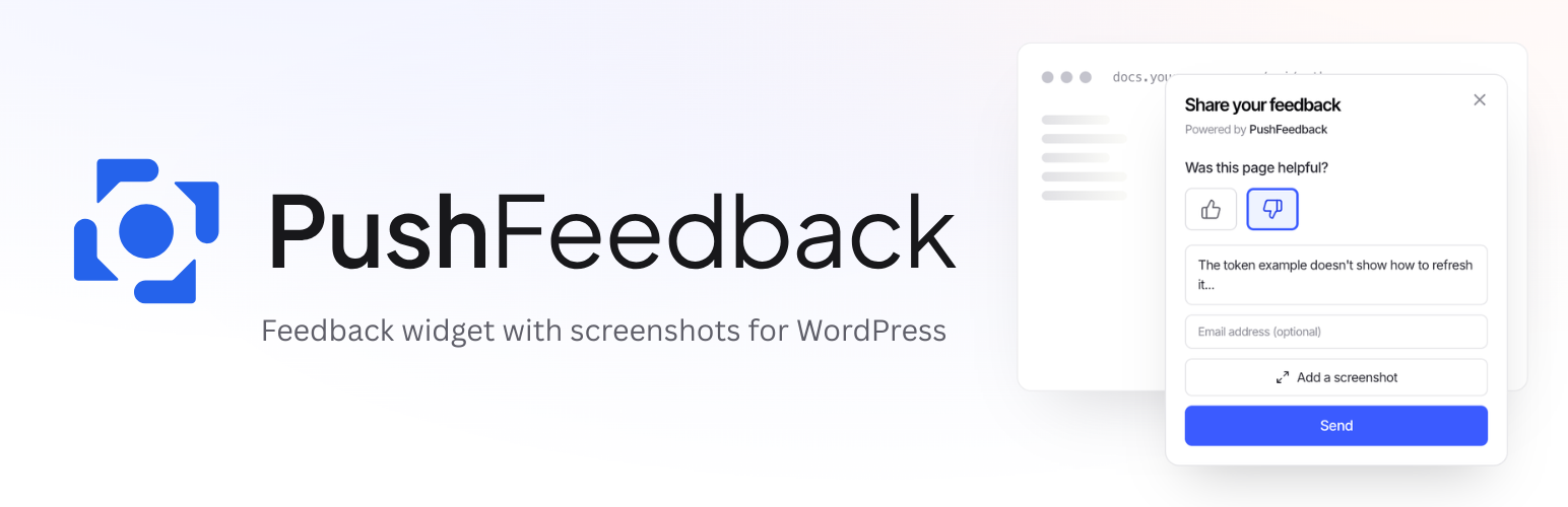 PushFeedback – Feedback Widget with Screenshots