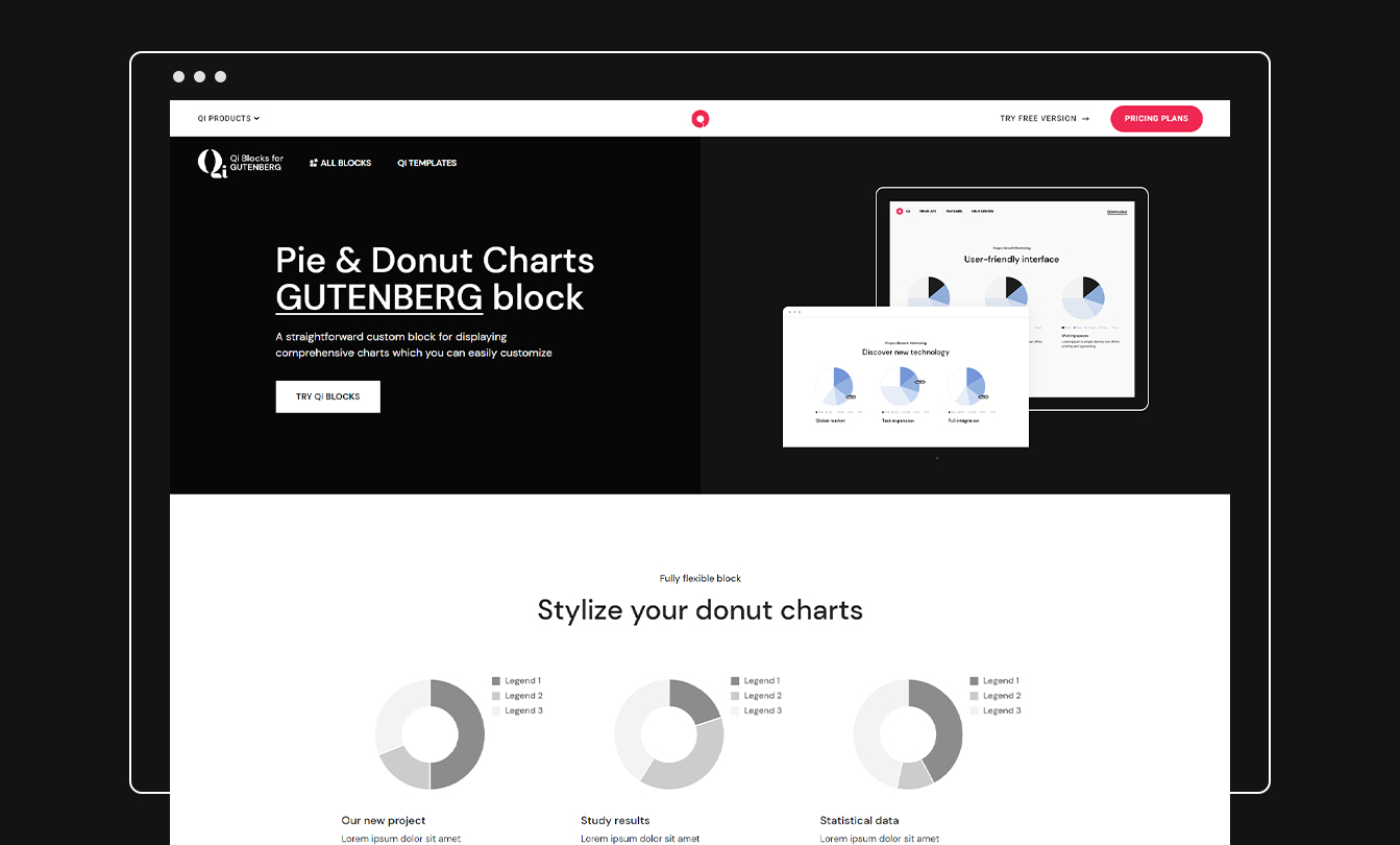 Pie &amp; Donut Charts Block.