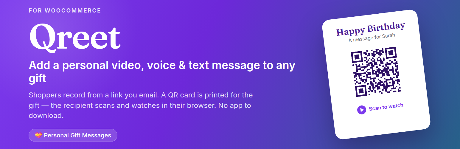 Qreet – Personal Gift Messages for WooCommerce